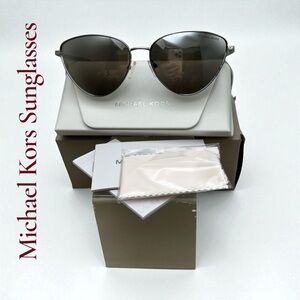 Michael Kors Cortez MK1140 18936G Silver Sunglasses NIB Unisex Size: 59 15 145